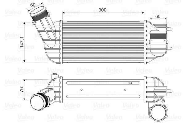 818345 VALEO Intercooler, charger for CITROËN,DS,PEUGEOT