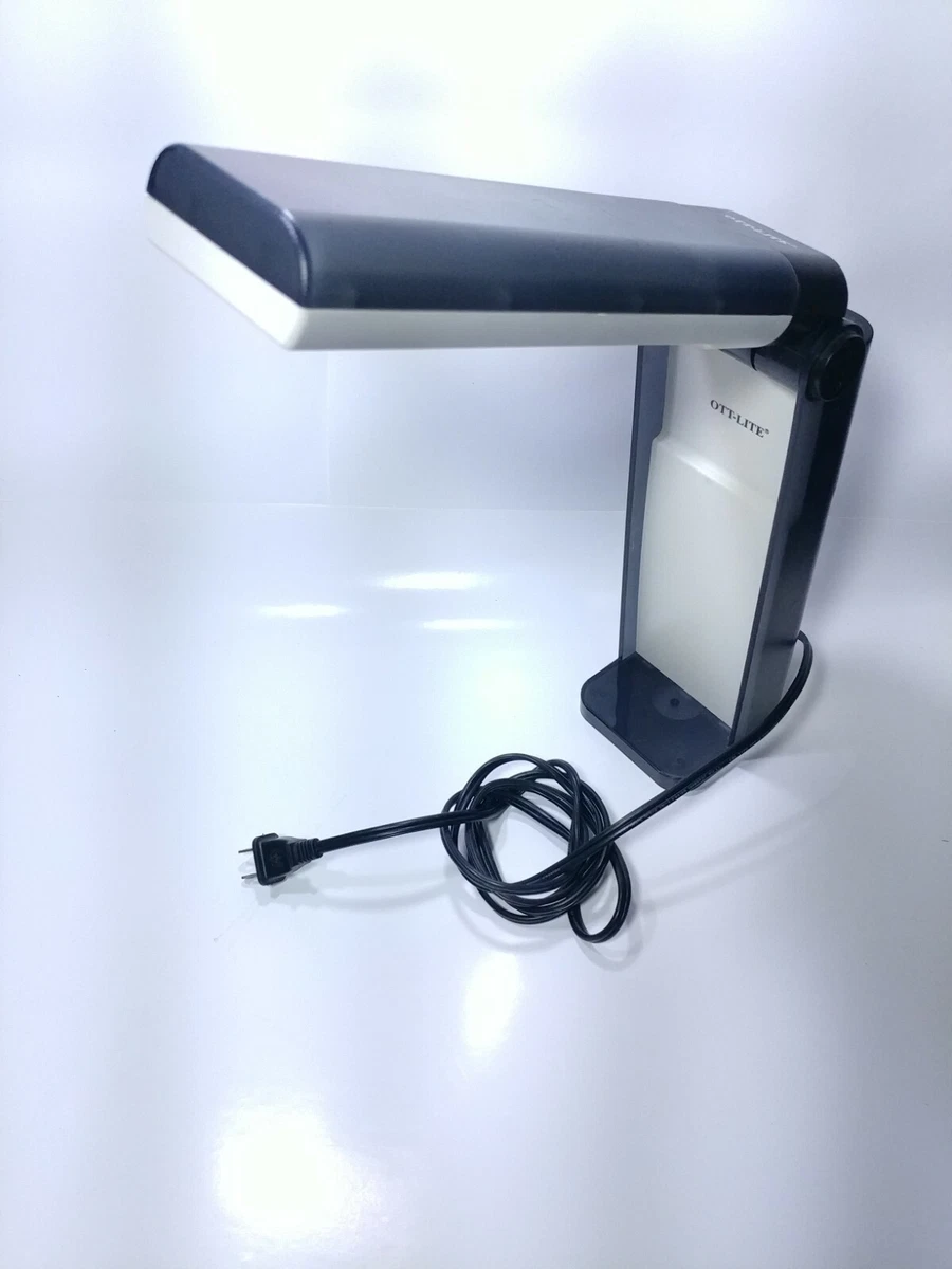 OTT-LITE Folding Desk Lamp Sewing Task Work Light L13333 BLACK Tested, Works