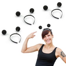 3 Haarreifen mit Glitzer Antennen Kugeln Bomm...