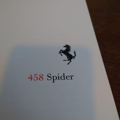 Ferrari 458 Spider Red Catalog Written in Italy and Japanese 