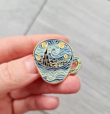Van Gogh Paint  Badge Enamel Pin Brooch Gift Pinback Clothing Accessories Gift