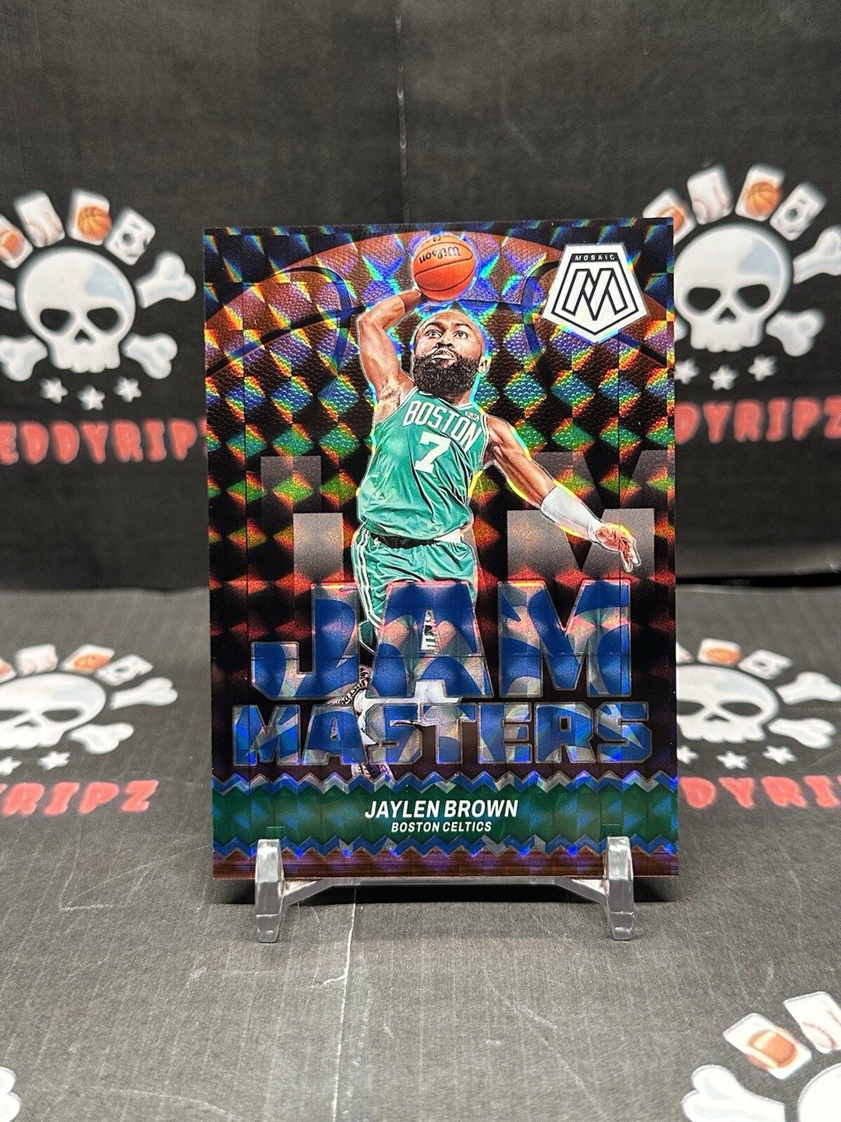 Jaylen Brown 2023-24 Mosaic Jam Masters Insert #11 Reactive Blue #/99