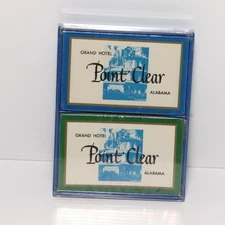 Vintage Redislip Point Clear Grand Hotel Alabama Playing Cards Sealed with Case