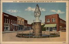 Arrow Head Monument Old Fort North Carolina vintage postcard b566