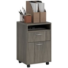 HOMCOM 60cm Filing Cabinet with Drawers and Open Shelf, Refurbished