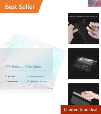 Durable 6PCS 260x200mm FEP Release Film for ELEGOO and ANYCUBIC 3D Printers