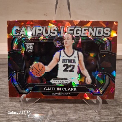 2024 Panini Prizm Draft Picks ''Campus Legends'' No. 5 Caitlin Clark RC red ice