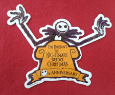 Retired Hot Topic NIGHTMARE BEFORE CHRISTMAS 10th anniversary sticker 7 1/2 x 6