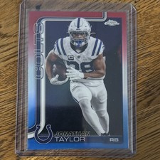 Topps Chrome Jonathan Taylor Indianapolis Colts Red White and Blue Refractor
