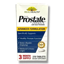 Real Health The Prostate Formula w/ Saw Palmetto Dietary Supplement -270 Tablets