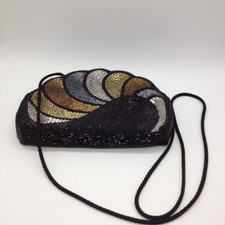 Vintage Multi Colored Beaded Evening Special Occasion Purse Crossbody