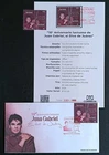 JUAN GABRIEL The singer songwriter anniv FDC & info card, only 1000 + stamp pair