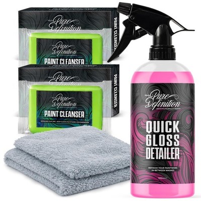 Clay Bar Kit Car Detailer Edgeless Cloth Fine Detailing Claybar Pure Definition