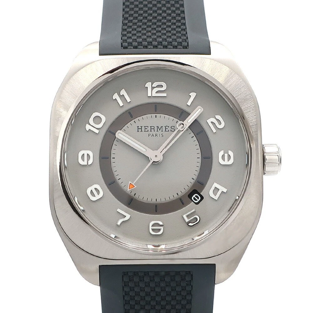 Hermes H08 Gray Dial Watch Titanium Automatic Men's Rubber Arabic 2024