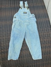 Vintage OshKosh B'Gosh Vestbak Blue Denim Overalls USA MADE 4t
