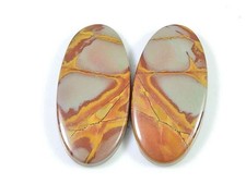 24Cts. Natural Noreena Jasper (13mm X 27mm each) Oval Cabochon Match Pair