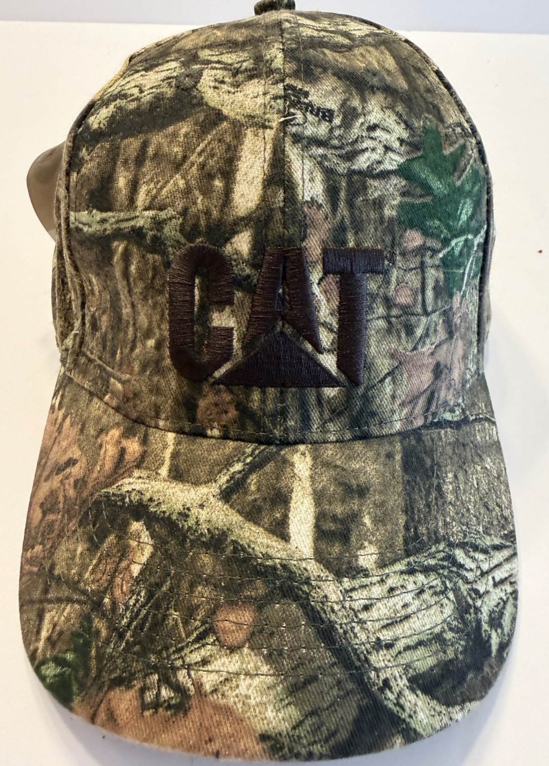 CAT Catapillar Mossy Oak Camo Ball Cap Hook and Loop Adjustable NWT