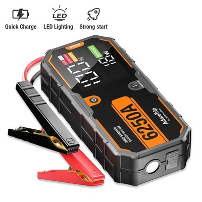 AdoreTrip 6250A 12V Auto Starthilfe Jump Starter KFZ Ladegerät Booster PowerBank