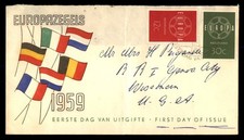 Mayfairstamps Netherlands FDC 1959 Europa Cept Flags First Day Cover aaw_73501