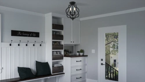 Quoizel OKF1715 O'Keefe 4 Light 15"W Semi-Flush Ceiling Fixture - Black - Picture 2 of 12