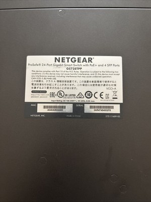 NETGEAR 24-Port Gigabit PoE+ Ethernet Smart Switch with 4 Dedicated 4 SFP Uplink