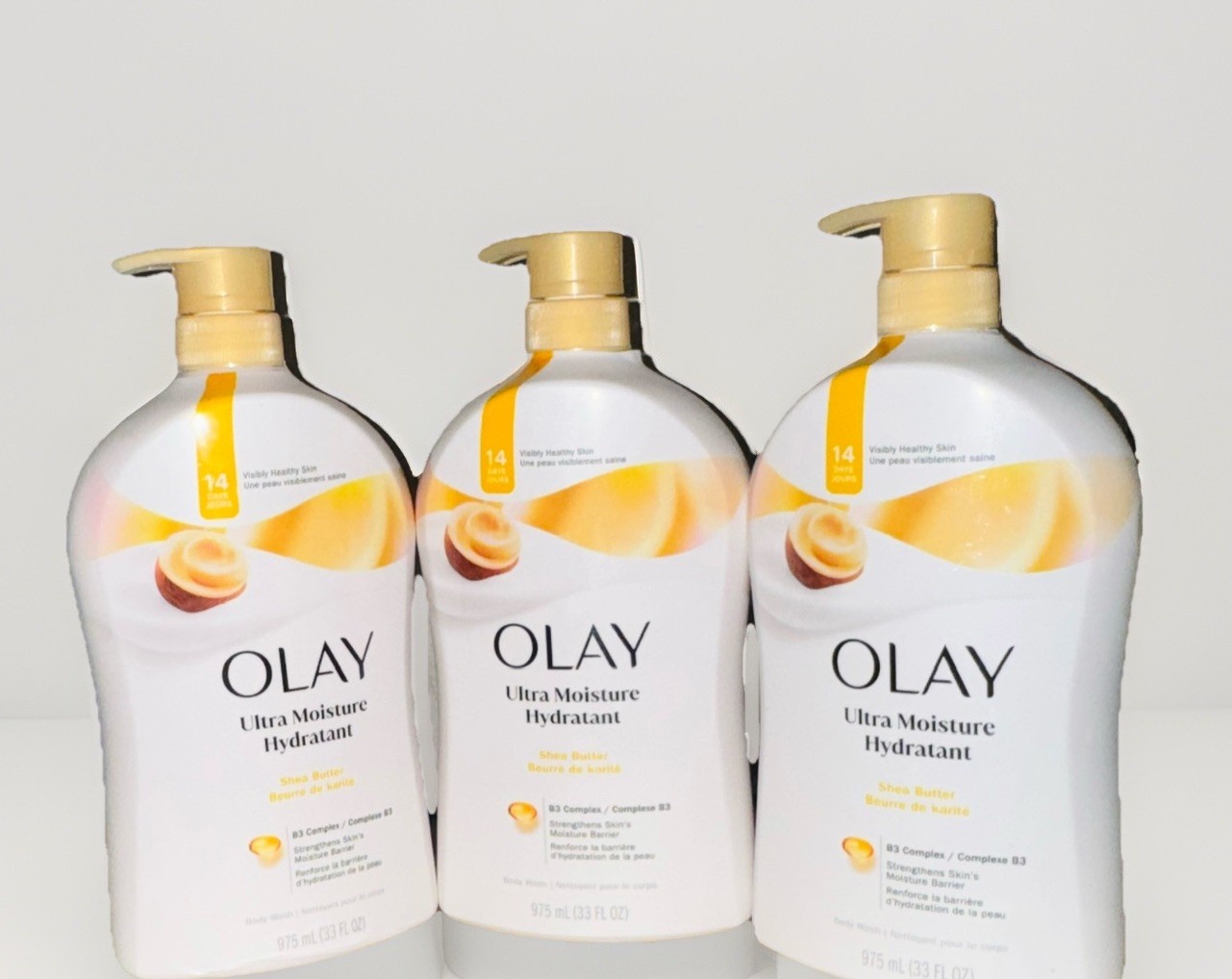 Set of 3- Olay Ultra Moisture Body Wash for Women with Shea 