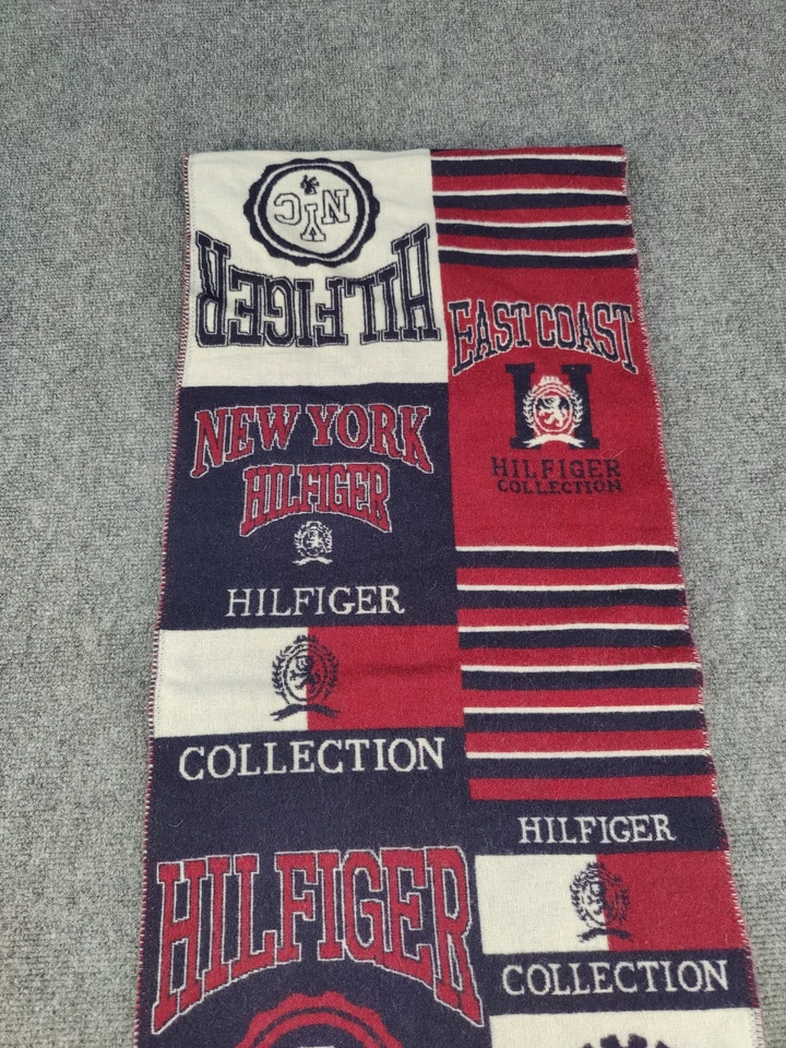 Tommy Hilfiger Collection Scarf Mens Crest East Coast NYC Classic Preppy Rare - Image 4 of 4