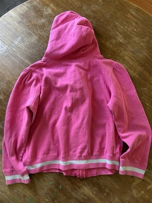 Vintage Y2K Hannah Montana Disney Zip Up Hoodie Kids Large Pink