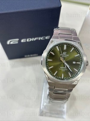 卡西欧 Edifice 男式绿色表盘不锈钢运动手表 EFR-S108D-3AVUEF-