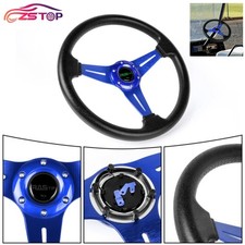 340mm Blue Universal Golf Cart Steering Wheel For Yamaha Ezgo Club Car Us Stock