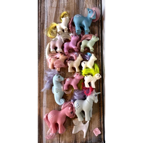 Lot 13 Vintage 1980's MLP My Little Pony Babies Seahorse & Accessories Dance