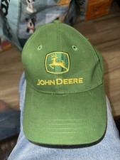 John Deere Youth Hat Cap Ballcap Green Yellow Embroidered Strap Back