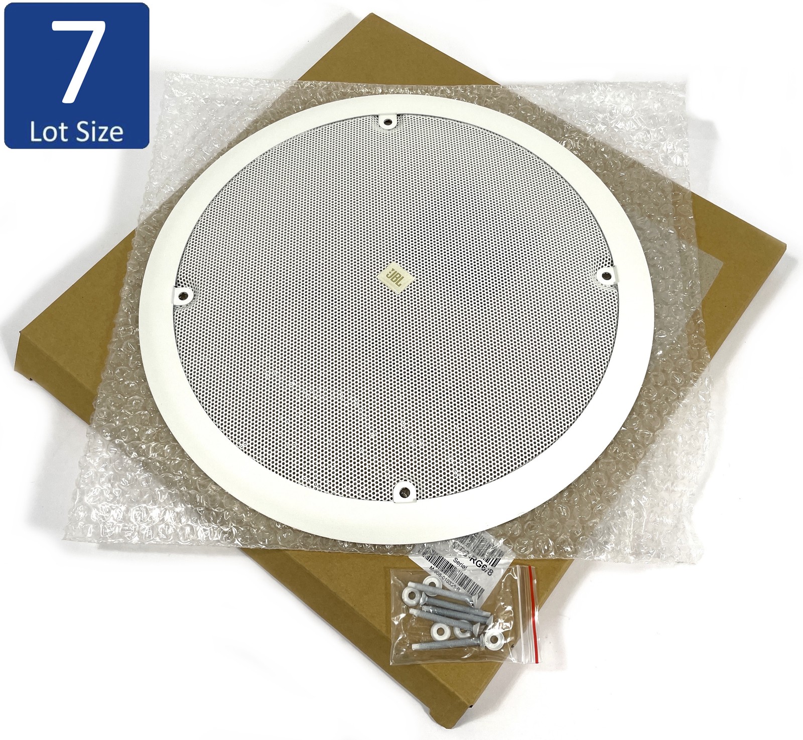 Lot of 7 Open Box JBL MTC-RG6/8 Round Grille for Control 200 & 300 Series White