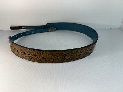 Catchfly Ladies Womens Tooled Western Cowgirl Belt 22028BE9 Leather Size 26