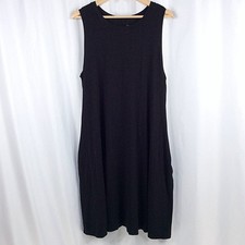 Time and Tru Midi Tank Dress Women's Plus Size XXXL (22) Black A-line Pockets