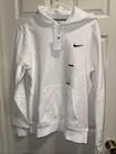 Nike Sportswear Club Fleece Pullover Hoodie White (611457-100) SZ L
