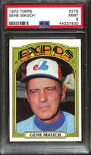 1972 Topps #276 GENE MAUCH PSA 9 Mint 44337930 