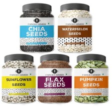Farm & Farmers Organic Seeds Mix 5 x 200g | Chia, Flax, Pumpkin & Sunflower 32.66 per gallon