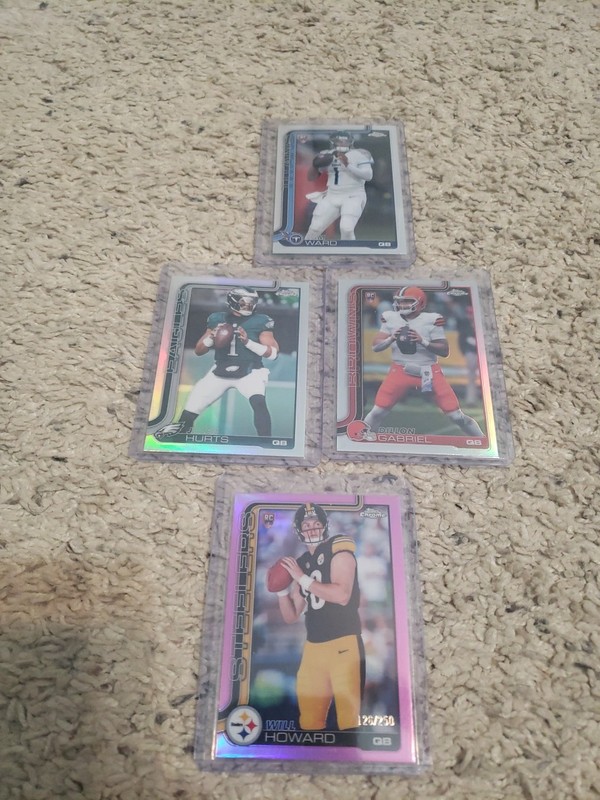 Jalen Hurts, Cam Ward, Will Howard, Dillon Gabriel, QB Lot NFL