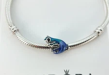 Authentic PANDORA Metallic Blue Gecko 792701C01 Charm