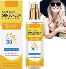 Hair & Scalp Sunscreen,Hair and Scalp Sunscreen Spray SPF 30,Mineral Sunsc/reen