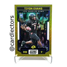 2023 Panini Score Football TIYON EVANS #336 RC Gold Dots /210 Los Angeles RAMS