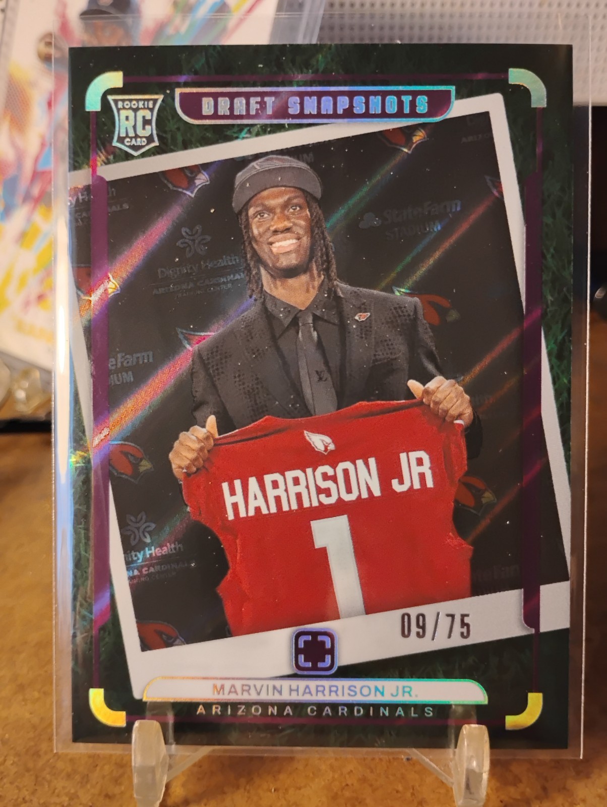 2024 Panini Marvin Harrison Jr Photogenic /75 RC Purple Arizona