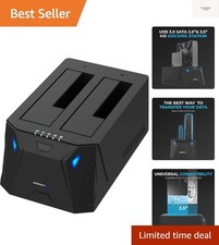 USB 3.0 to SATA I/II/III Dual Bay External Hard Drive Docking Station for 2.5...