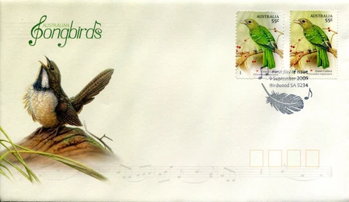 2009 Australian Songbirds - FDC Self Adhesive and Gummed stamps