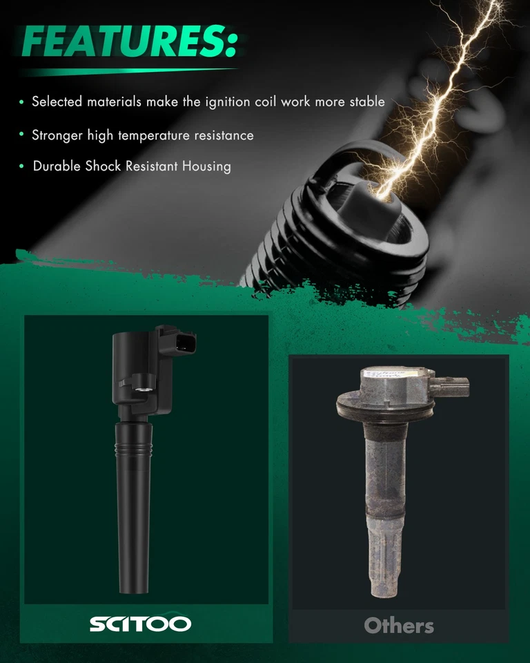 Bobinas de encendido 3,9 L 8 piezas para Ford Thunderbird 2002-2005 Lincoln LS 2000-2006 Foto 2 de 4