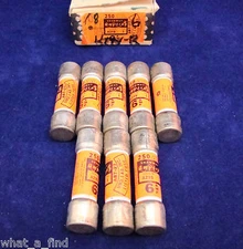 Lot 8 NEW Shawmut  A2Y6 Amp-Trap Fuse A2Y-6 Type 1 6 Amp 250 Volt