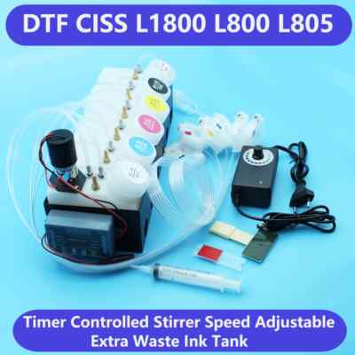 High quality DTF CISS Kit For Epson L1800 L800 L805 DTF printer 1set