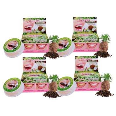 Clove Toothpaste Isme Rasyan Herbal Whitening Teeth With Coconut Fresh 25g x4
