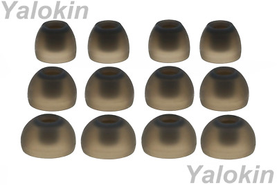 12pcs Eartips for LG Tone Free HBS-FN7 FN6 FN4 Earphones - S/M/L Earbuds (TRS-B)